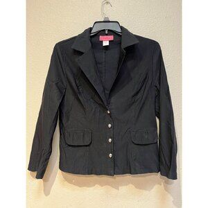 Penny Tail Women’s Black Button-Up Blazer Jacket